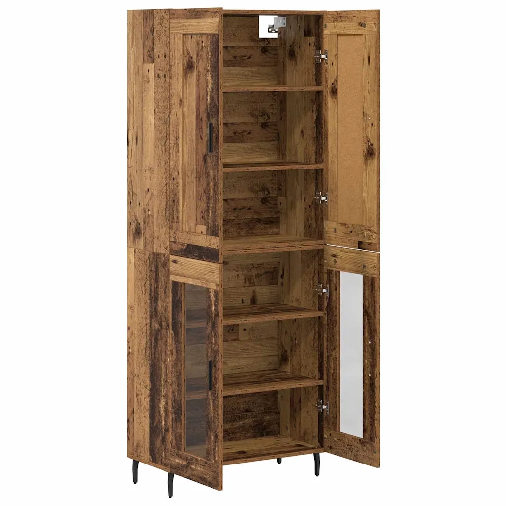 Credenza 2 pz | Madia | Buffet da pranzo | Armadio da pranzo Legno vecchio Legno multistrato