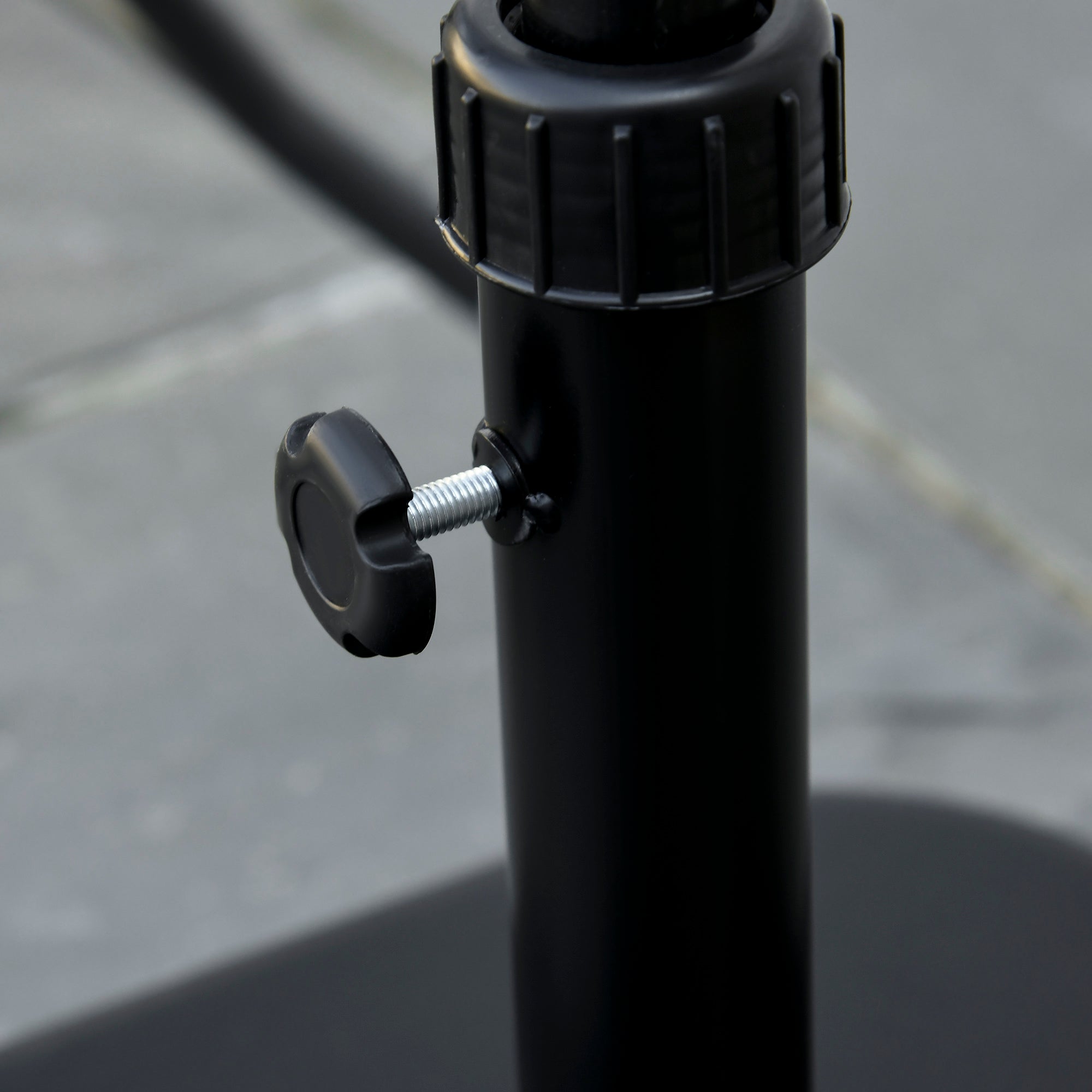 Base per Ombrellone da Giardino in Plastica e Cemento da 11kg 36x36x31cm Nero