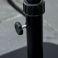 Base per Ombrellone da Giardino in Plastica e Cemento da 11kg 36x36x31cm Nero