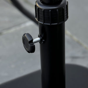 Base per Ombrellone da Giardino in Plastica e Cemento da 11kg 36x36x31cm Nero