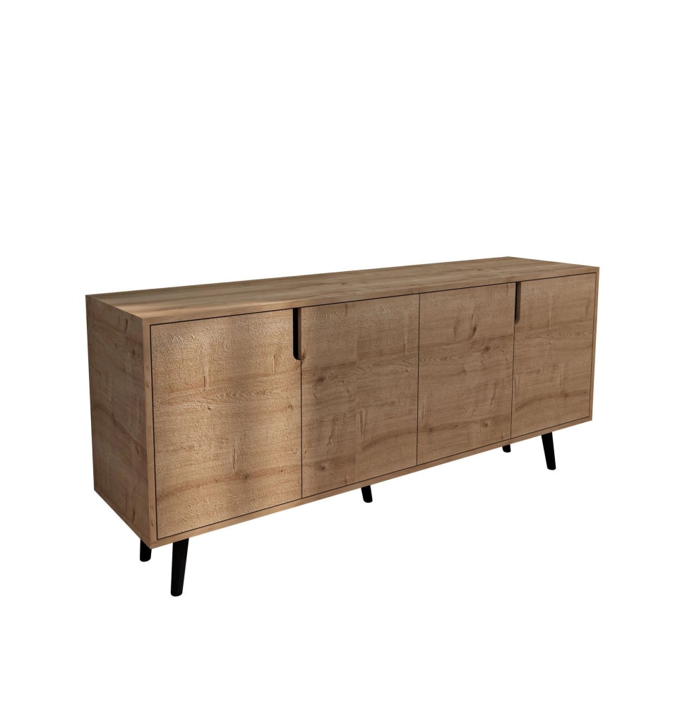Credenza in legno "Latina" - 180 x 45 x 80 cm - Marrone chiaro