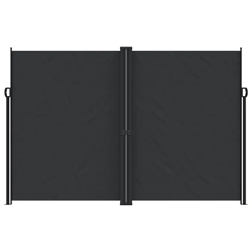 Tenda da Sole Laterale Retrattile-Tenda parasole per balcone per giardino Nera 220x1200 cm 699072