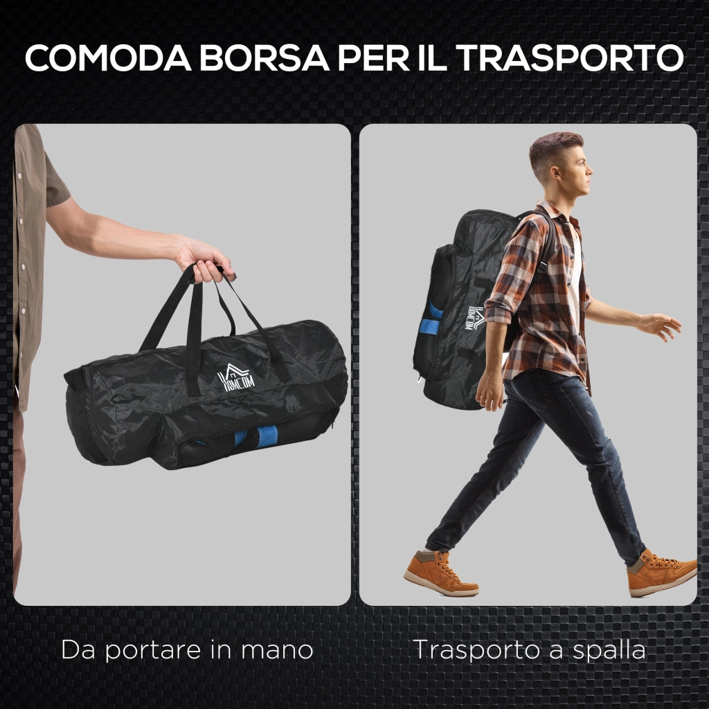 Set Sacco da Boxe da Appendere con Guantoni, Sacco per Pugilato a 3 Strati con Borsa di Trasporto, Blu