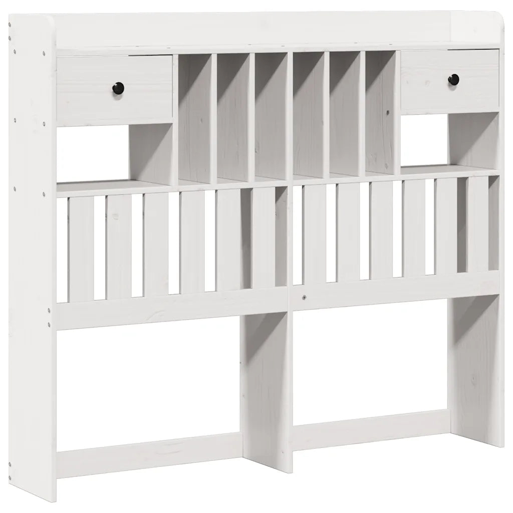 Letto Libreria senza Materasso Bianco 135x190 cm Legno di Pino 3321929