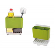Trade Shop - Porta Oggetti Spugna Detersivo 2 Scomparti Plastica Scola Acqua Lavandino Cucina -