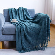 Deken decorativo morbido e caldo per divano letto, leggero per estate e primavera (130 cm x 230 cm) - blu - 130*230CM