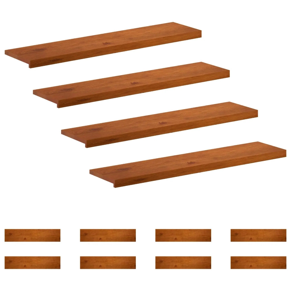 Gradini per Scale 12 pz 120 x 25 x 2 cm Marrone 3449422