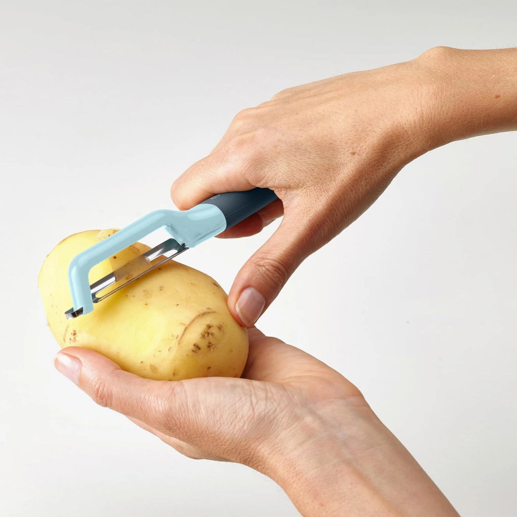 Joseph Joseph Pelapatate dritto girevole 2-in-1 Duo, Azzurro