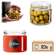 KADAX 10 pezzi Barattoli da 330 ml Barattoli da 300 ml Per Miele Conserve Marmellate Vetro Fi 82