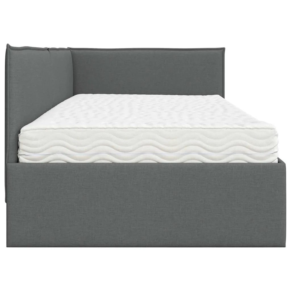 Struttura Letto Angolare con Materasso 2 pcs Grigio Velluto 3394022