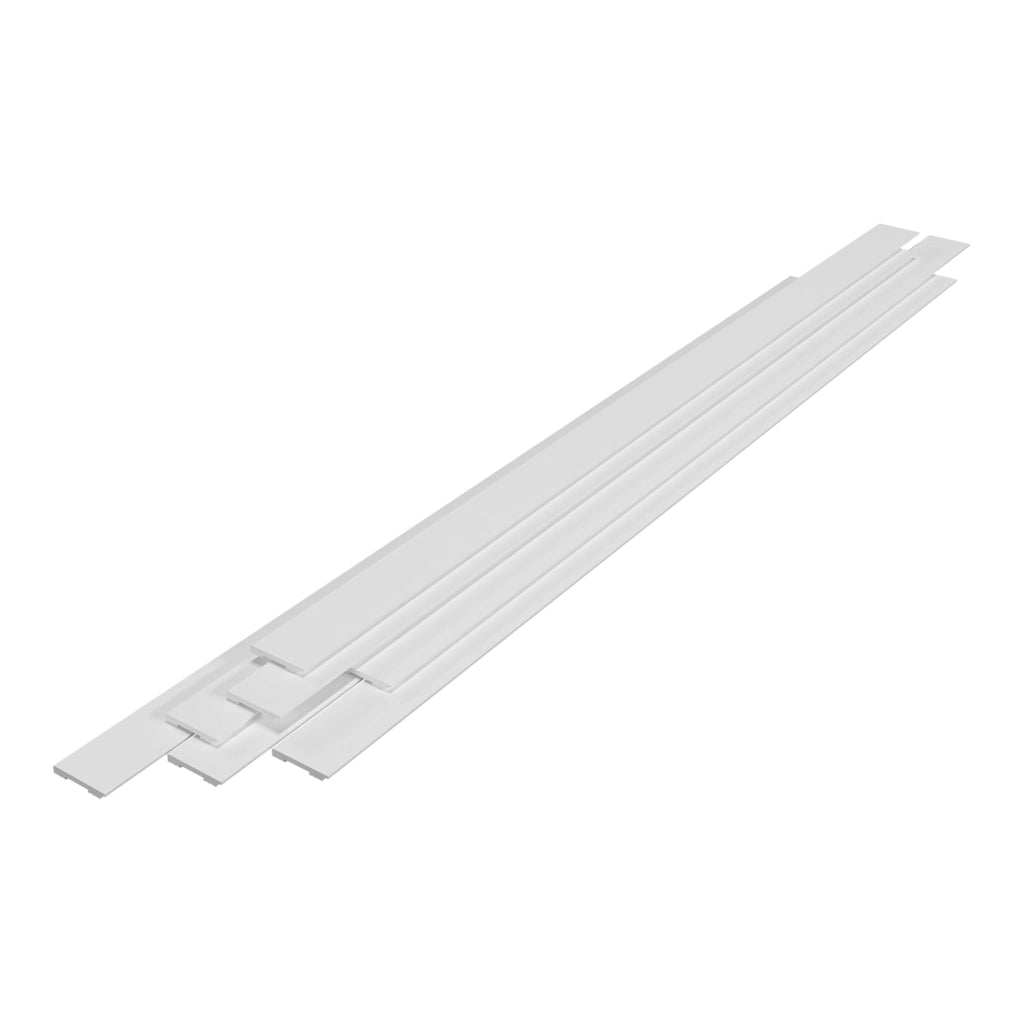 Set Coevorden 28 Profili di Battiscopa in Polistirolo Bianco 195 x 8 x 1,2 cm [neu.haus]