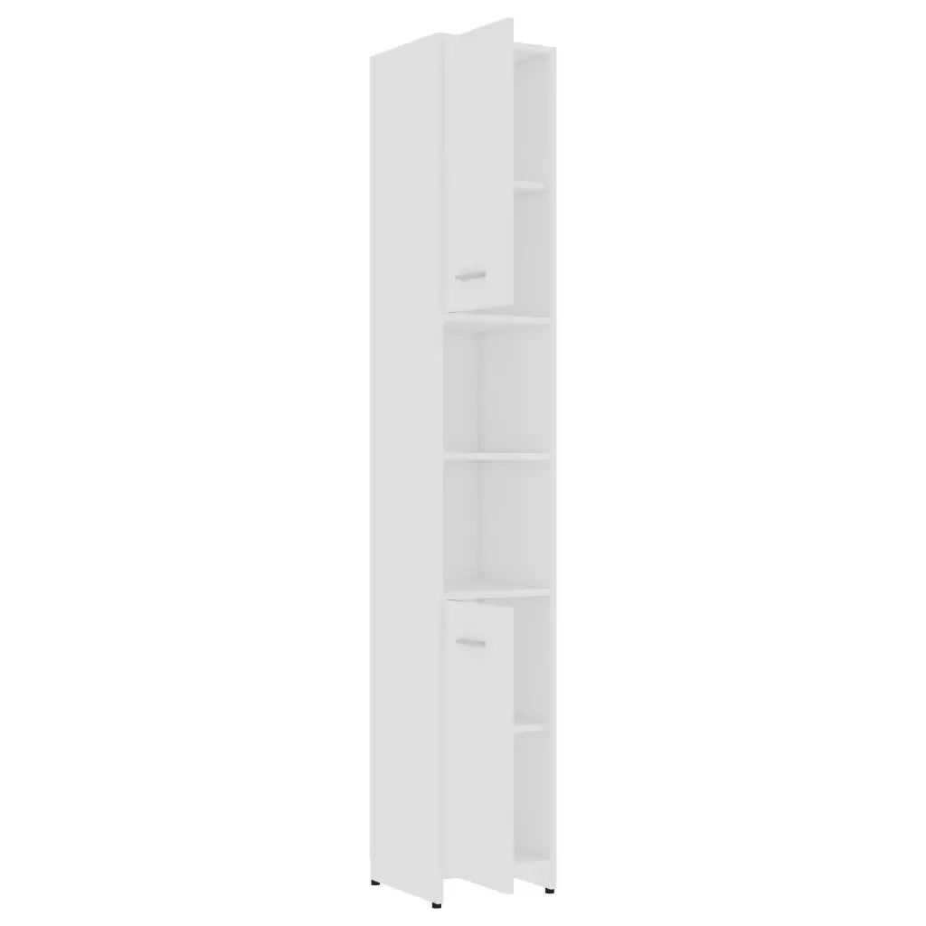 Set Mobili da Bagno | Armadio da bagno 3 pz Bianco in Truciolato