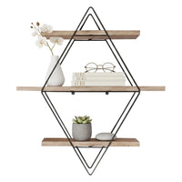 Cosme, Mensola 3 Ripiani, 70x16x60h cm oro