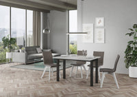 Tavolo Salvaspazio Allungabile 120/200x45/90x80/78 cm Everyday Double Bianco Frassino