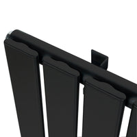 Radiatore Orizzontale Design Piatto Colonna Singola Nero 600x700 mm