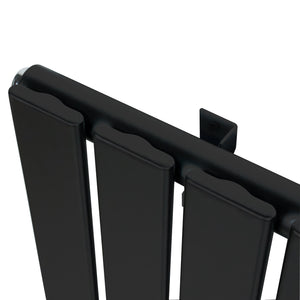 Radiatore Orizzontale Design Piatto Colonna Singola Nero 600x700 mm