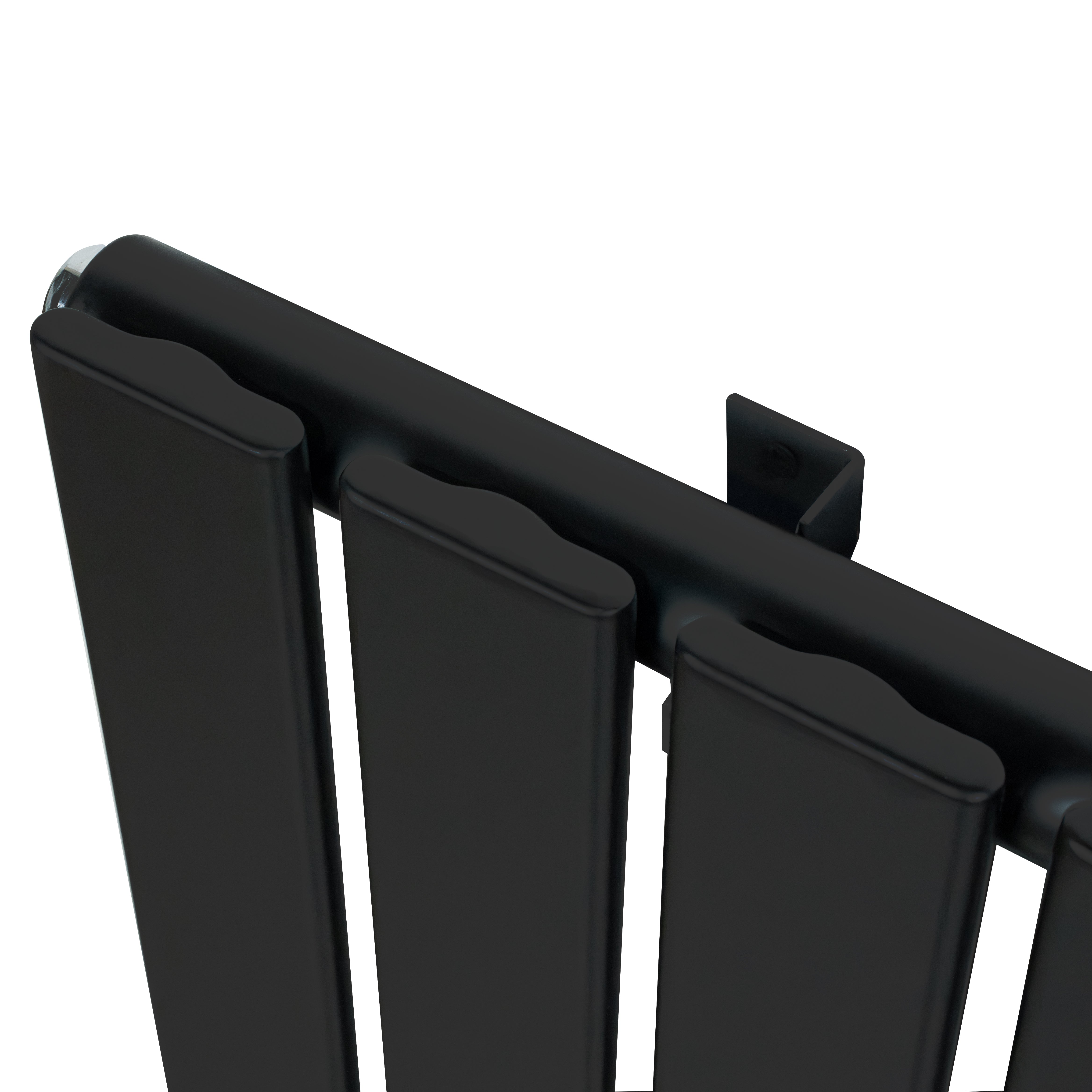 Radiatore Orizzontale Design Piatto Colonna Singola Nero 600x700 mm
