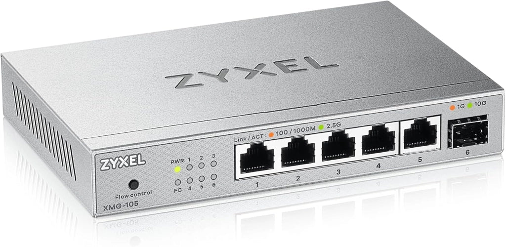 Switch PoE 8 Porte | Unmanaged Multi-Gigabit Switch Ethernet 2.5G | 8x PoE++ Budget 100W + 1x 10Gb SFP+ | Montaggio su Desktop o a Parete [XMG-108HP]