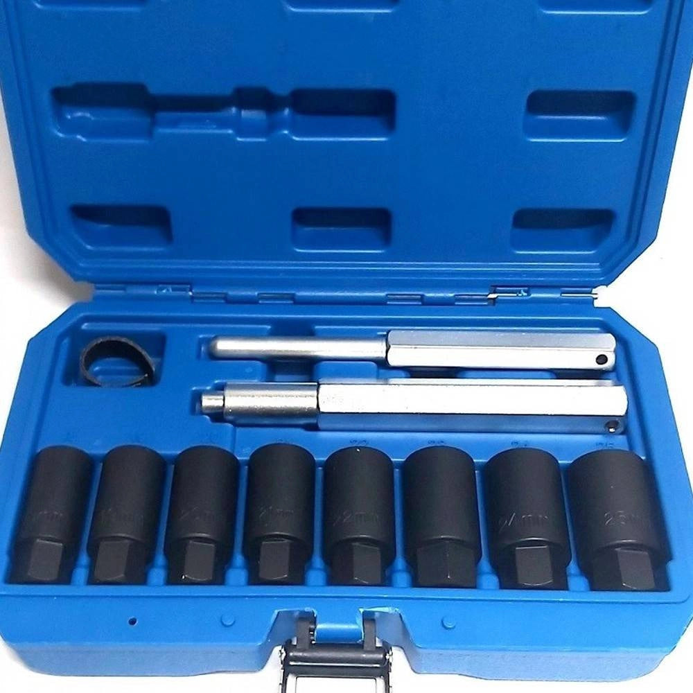 Trade Shop - Set 10pz Bussole Coniche Smontaggio Cerchi In Lega Bulloni Antifurto Kit Bussola -