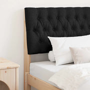 Testiera imbottita-Testiera con Cuscini-Testata Nero 90 cm Pino massello 511514