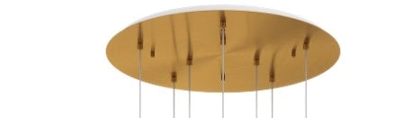 SOSPENSIONE OTTONE SAT. 8 LUCI TONDA VETRI FUME 1181OS-S8 T-FU