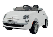 Macchina Elettrica per Bambini 12V con Licenza Fiat 500 Bianca