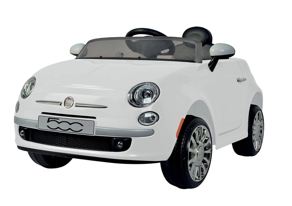 Macchina Elettrica per Bambini 12V con Licenza Fiat 500 Bianca