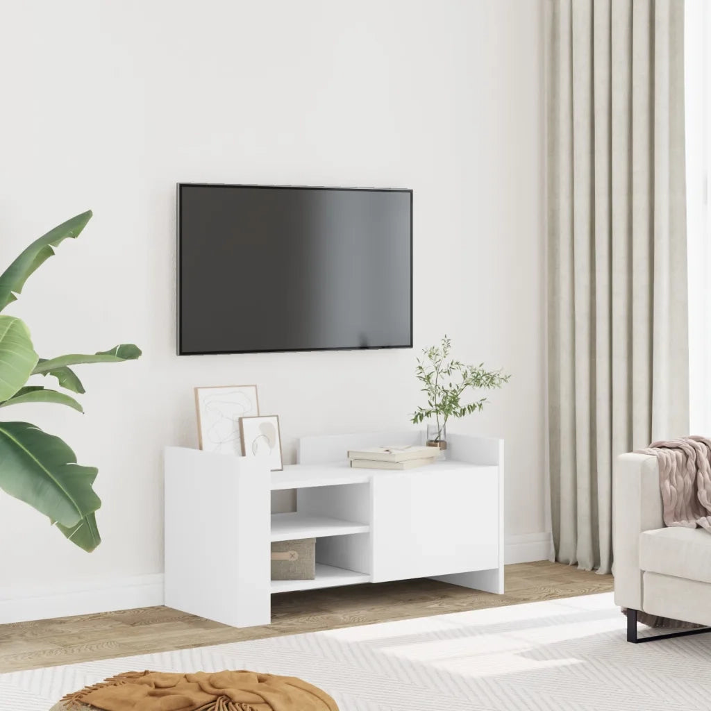 Mobile Porta TV-Mobile per TV-Credenza TV Bianco 80x35x40 cm in Legno Multistrato