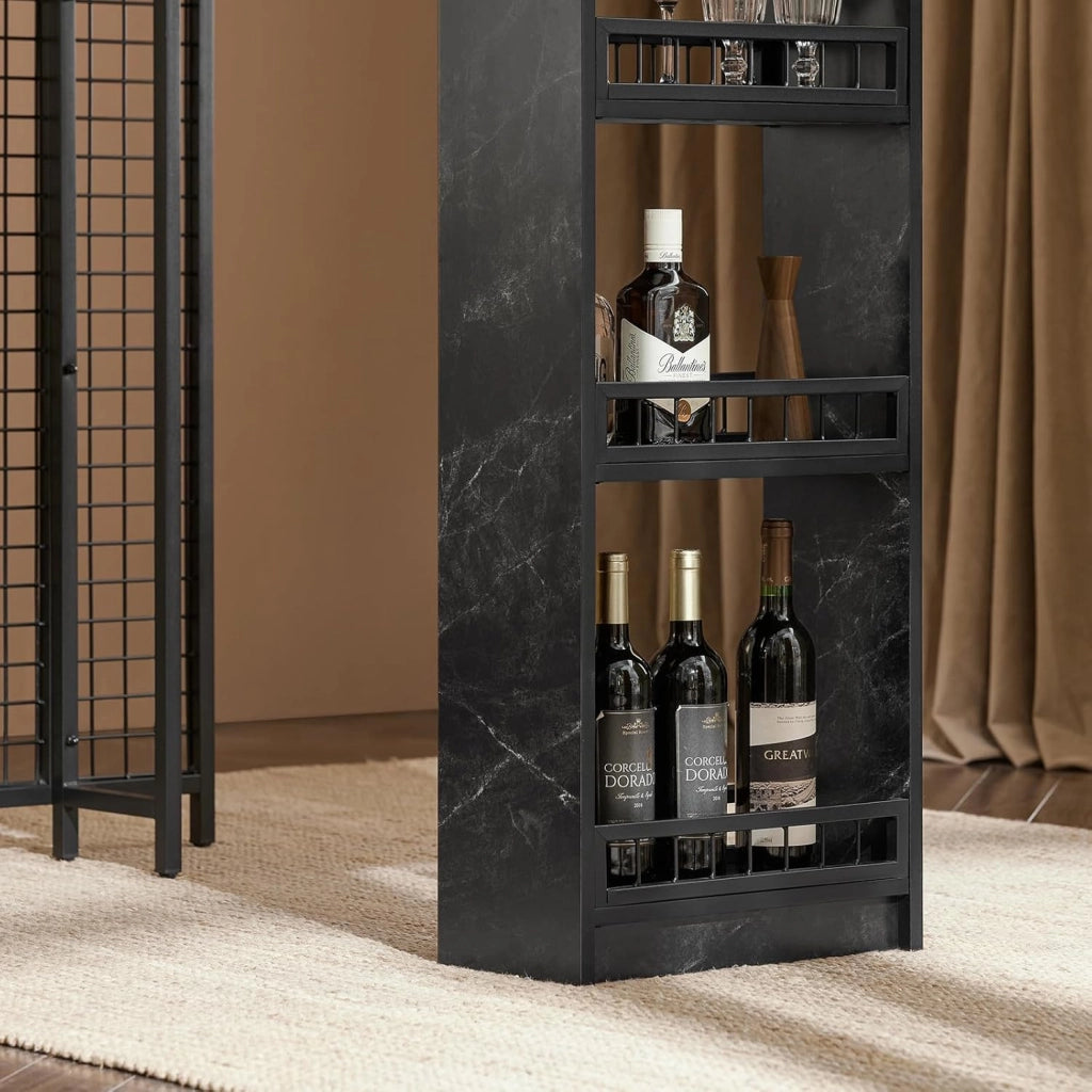 Tavolo alto bar Tavolo da pranzo Tavolo da balcone Penisola cucina Nero 120x50x105cm FWT100-SCH