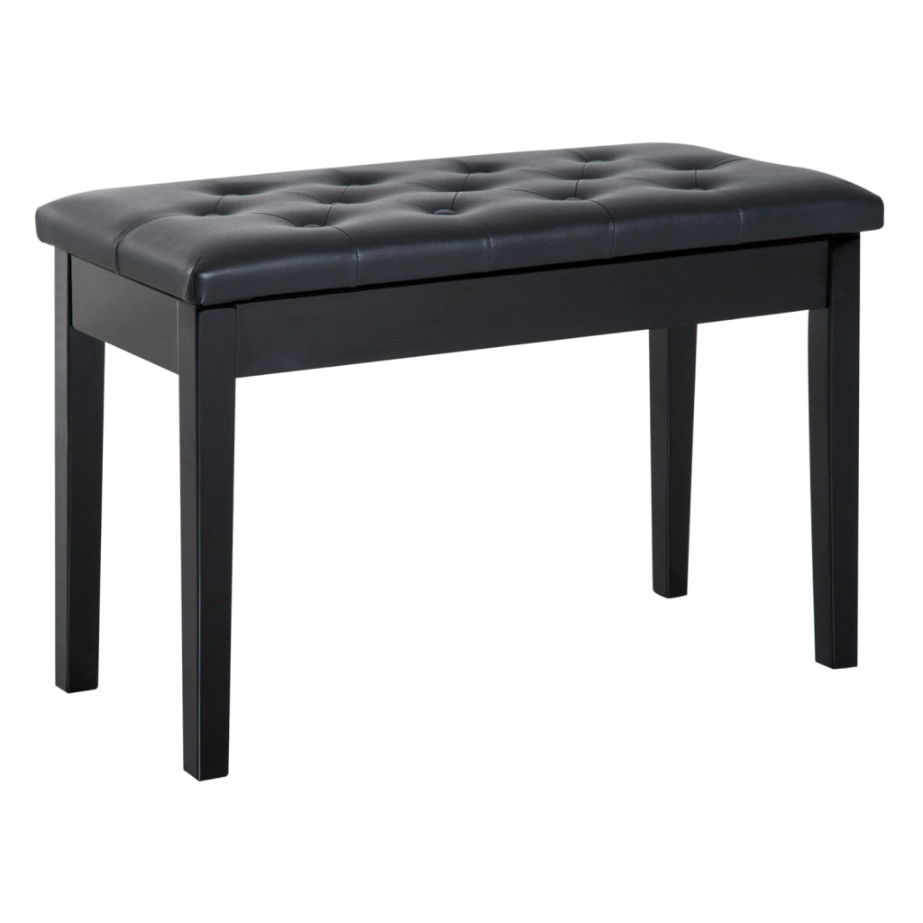 PANCA Pianoforte stile tradizionale 80x39x16 cm Legno Nero