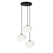 Lampada sospensione Candellux STONES nera 3xE27 Ø42