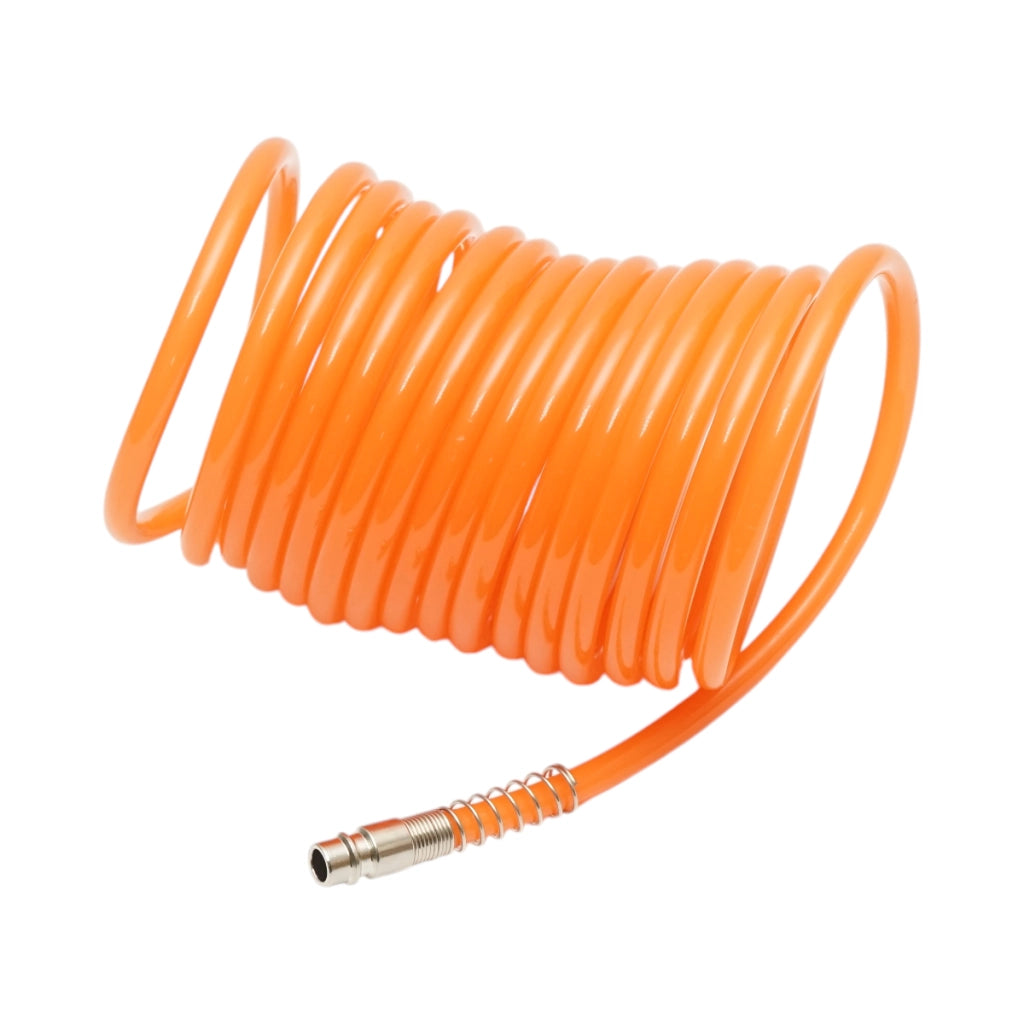 Tubo flessibile a spirale per aria compressa, 5 m, Ø 5 mm, attacco rapido 1/4
