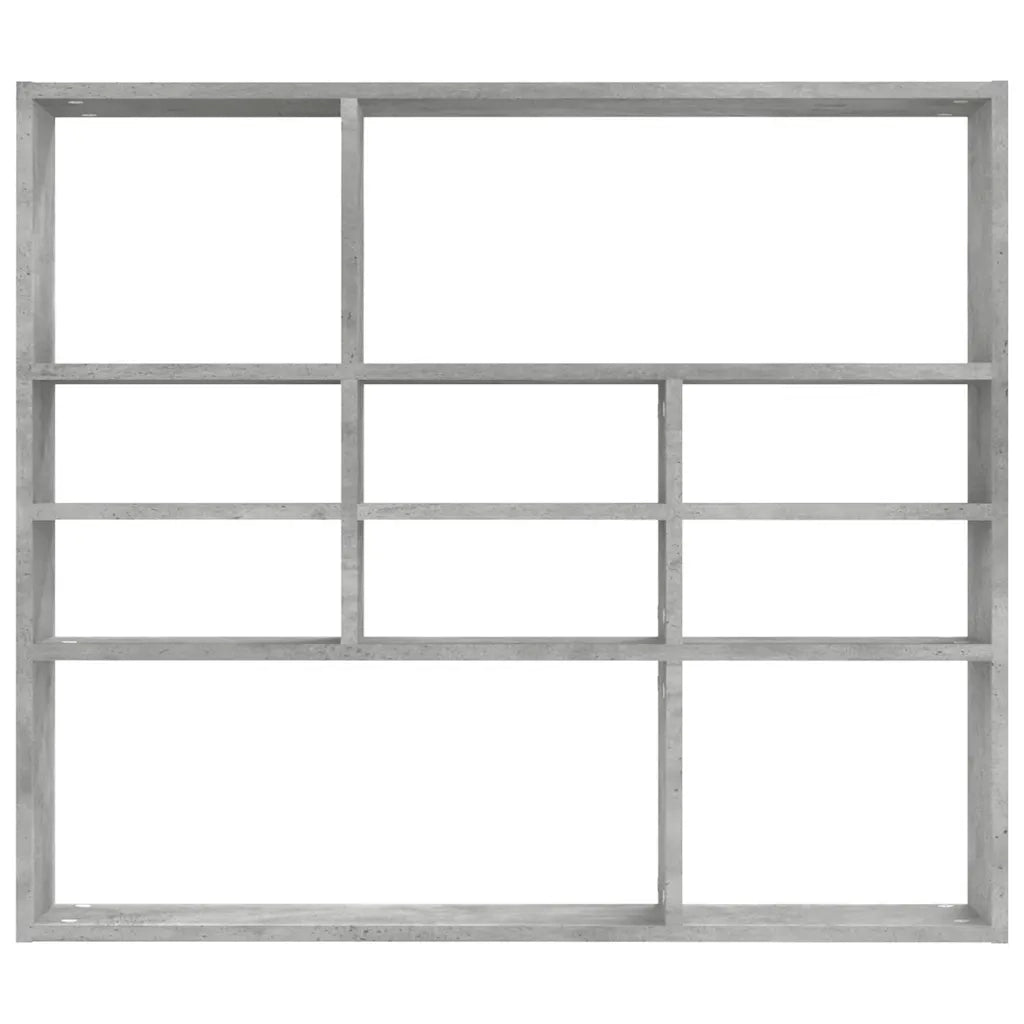 Scaffale a Parete Grigio Cemento 90x16x78 cm Legno Multistrato 802943