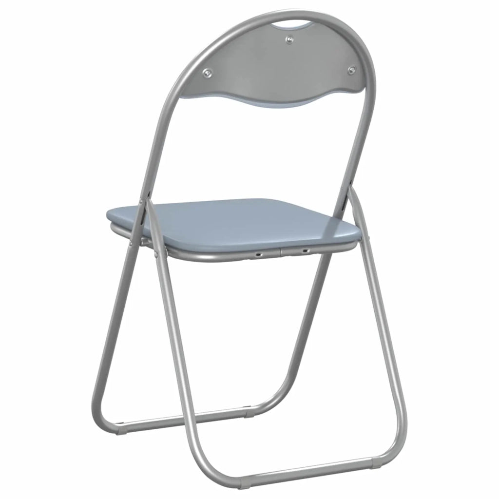 Sedia pieghevole 8 pcs Grigio 48 x 43,5 x 81 cm Pelle Sintetica