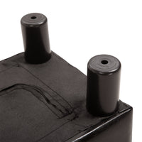 Pouf Poggiapiedi Imbottito 40x30x24 cm in Similpelle Marrone