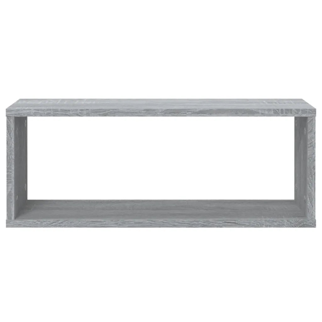 Mensole Cubo Muro 2 pz Grigio Sonoma 60x15x23 cm in Multistrato 815927