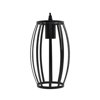 Lampadario da soffitto e27 di forma ovale nero portalampada sospensione