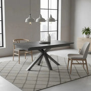 Tavolo da pranzo allungabile in ceramica grigio Guernica 160-240x90 cm fino a 10 posti | Duzzle