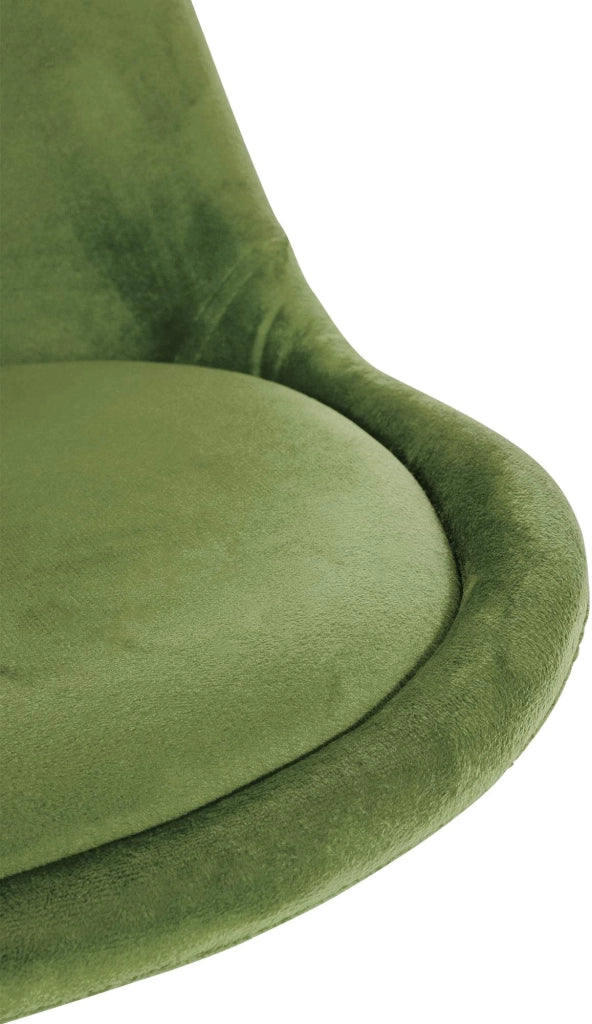 Sedia Sofia Velvet Verde chiaro,natura (rotondo)
