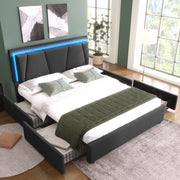 letto imbottito legno grigio 140x200 cm