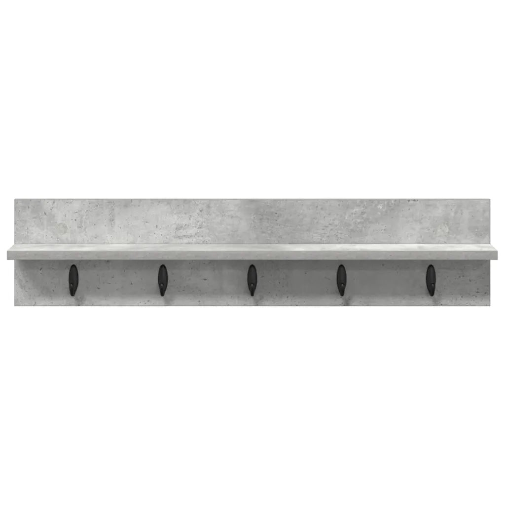 Appendiabiti a muro Grigio cemento 80 x 10,5 x 18 cm 874398