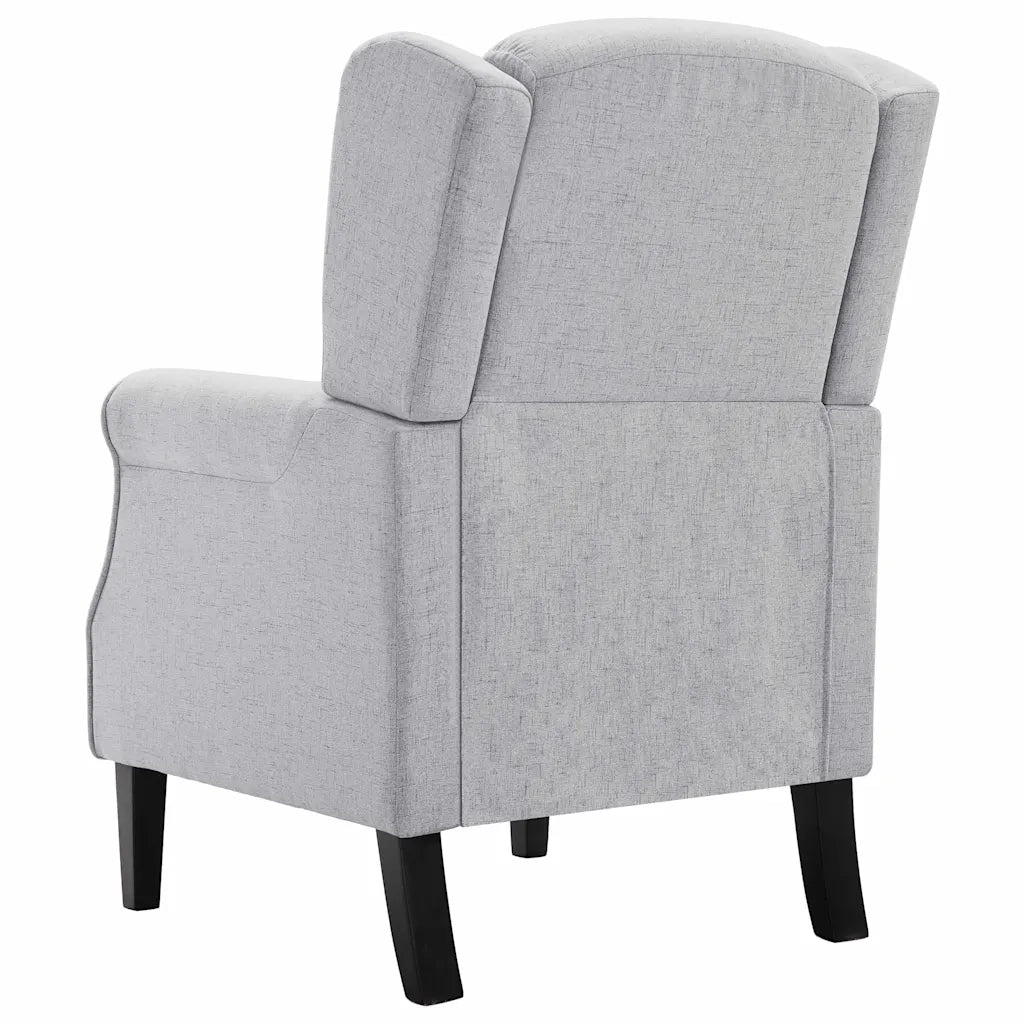 Poltrona | Sedia Relax Grigio Chiaro in Tessuto
