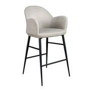 Sgabello in tessuto grigio chiaro
