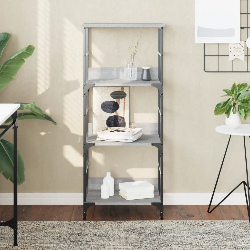 Libreria Grigio Sonoma 50x33x117,5 cm in Legno Multistratocod mxl 83092