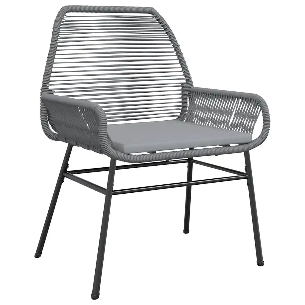 Set da Pranzo da Giardino 5 pz con Cuscini Polyrattan Vetro