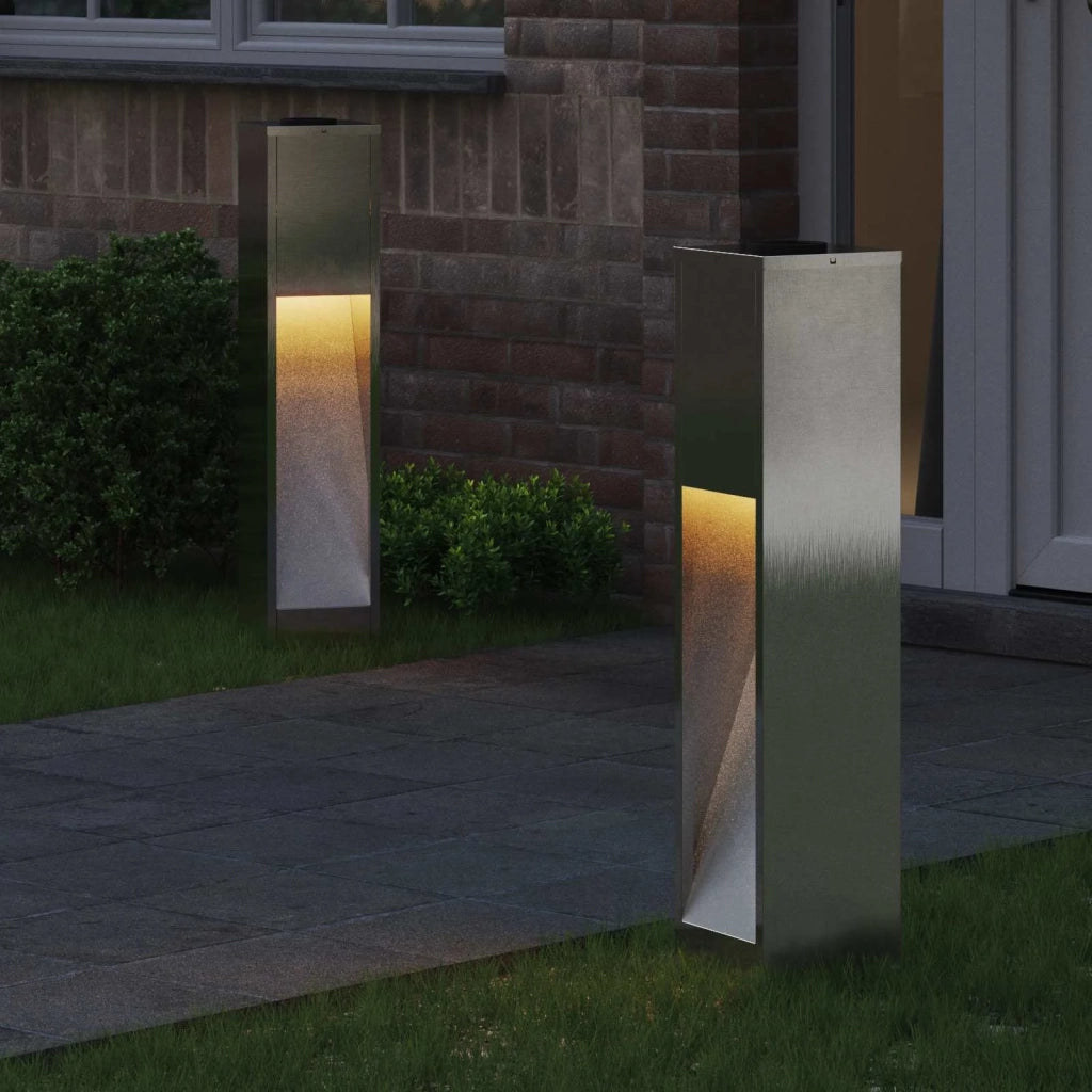 Lucina LED Solare da Percorso 2 pz Argento CFW8680470