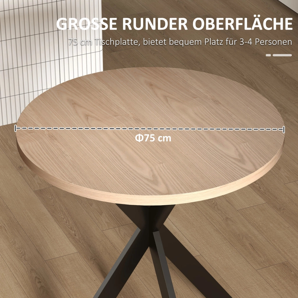 Tavolo da pranzo rotondo ¨C Minimal ¨C 75x75 cm, marrone