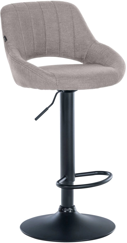 Sgabello da bar tessuto Milet nero 8