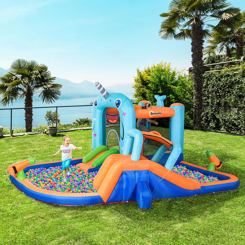 Castello gonflabile con toboga e piscina ¨C zephmum ¨C 420x370x230 cm multicolore