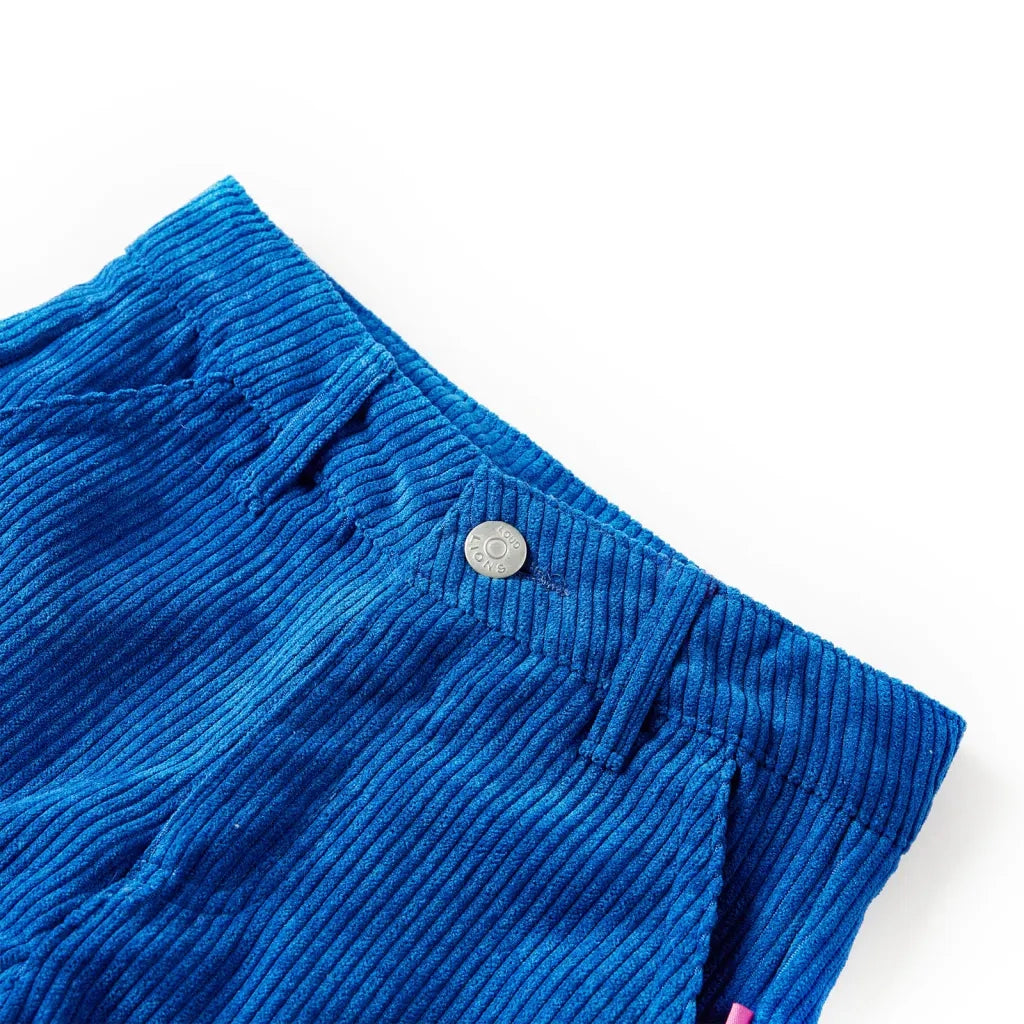 Pantaloni per Bambini in Velluto a Coste Blu Cobalto 104 CFW1971591